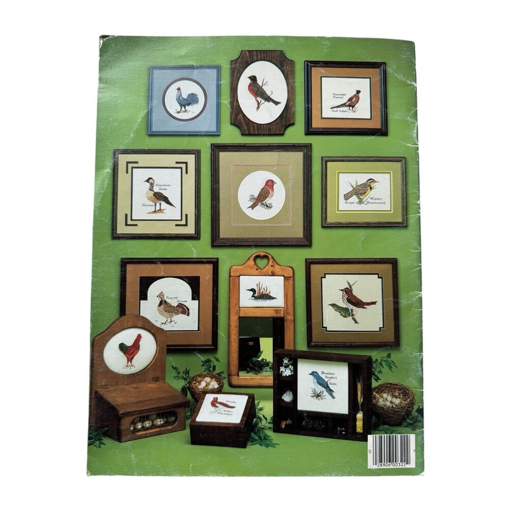 Vintage State Birds Cross Stitch Design Leaflet 1984 Bald Eagle Bluebird Loon - Picture 3 of 3
